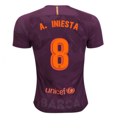 Billiga Fotbollströjor FC Barcelona Andres Iniesta 8 Tredje tröja 2017/18 Kortärmad