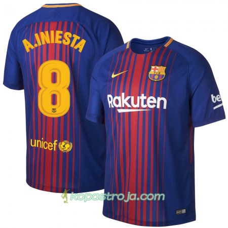 Billiga Fotbollströjor FC Barcelona A. Iniesta 8 Hemma tröja 2017/18 Kortärmad