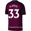 Billiga Fotbollströjor Manchester City G. Jesus Borta tröja 2017/18 Kortärmad