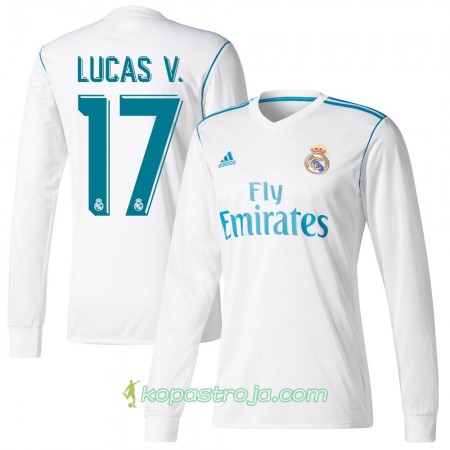 Billiga Fotbollströjor Real Madrid Lucas V. Hemma tröja 2017/18 Långärmad
