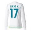 Billiga Fotbollströjor Real Madrid Lucas V. Hemma tröja 2017/18 Långärmad