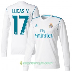 Billiga Fotbollströjor Real Madrid Lucas V. Hemma tröja 2017/18 Långärmad