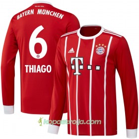 Billiga Fotbollströjor FC Bayern München Thiago 6 Hemma tröja 2017/18 Långärmad