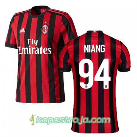 Billiga Fotbollströjor AC Milan NIANG 94 Hemma tröja 2017/18 Kortärmad