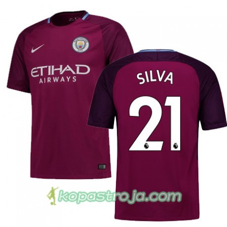 Billiga Fotbollströjor Manchester City SILVA 21 Borta tröja 2017/18 Kortärmad