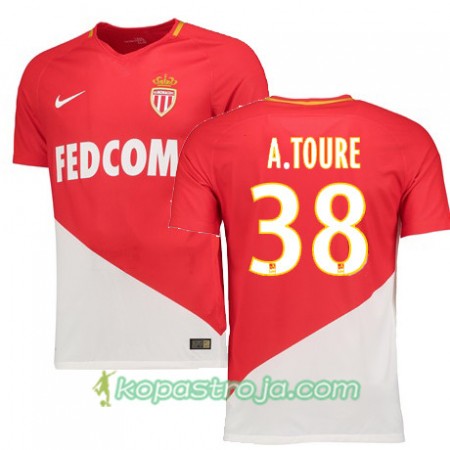 Billiga Fotbollströjor AS Monaco ALMAMY TOURE 38 Hemma tröja 2017/18 Kortärmad