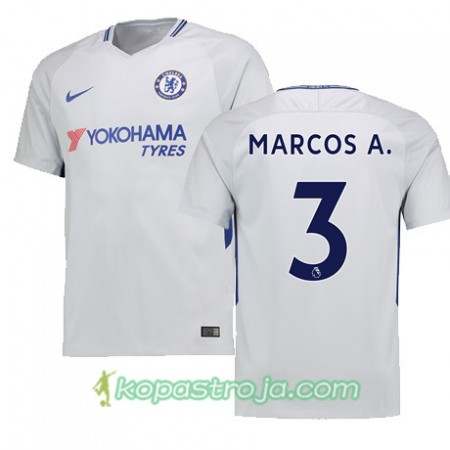 Billiga Fotbollströjor Chelsea MARCOS A 3 Borta tröja 2017/18 Kortärmad