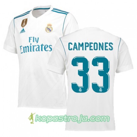 Billiga Fotbollströjor Real Madrid Campeones 33 Hemma tröja 2017/18 Kortärmad