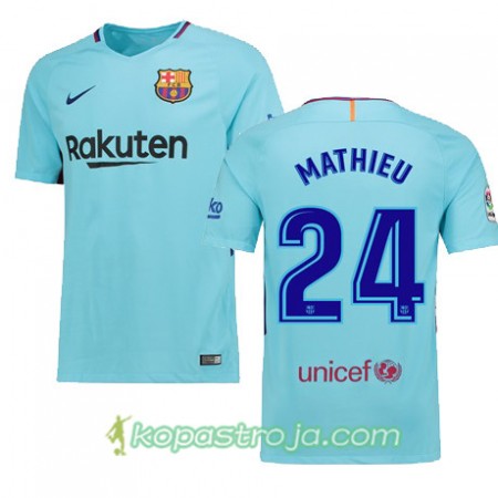 Billiga Fotbollströjor FC Barcelona MATHIEU 24 Borta tröja 2017/18 Kortärmad