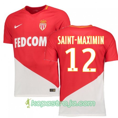 Billiga Fotbollströjor AS Monaco SAINT-MAXIMIN 12 Hemma tröja 2017/18 Kortärmad
