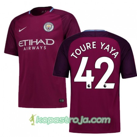 Billiga Fotbollströjor Manchester City TOURE YAYA 42 Borta tröja 2017/18 Kortärmad