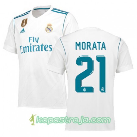 Billiga Fotbollströjor Real Madrid MORATA 21 Hemma tröja 2017/18 Kortärmad