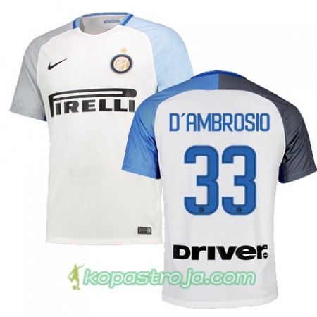 Billiga Fotbollströjor Inter D AMBROSIO 33 Borta tröja 2017/18 Kortärmad