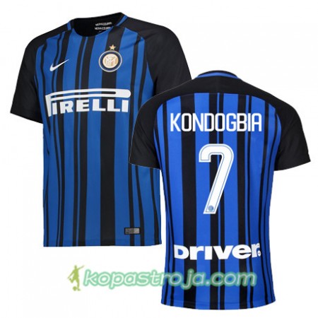 Billiga Fotbollströjor Inter KONDOGBIA 7 Hemma tröja 2017/18 Kortärmad