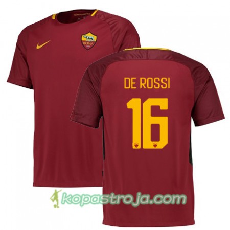 Billiga Fotbollströjor AS Roma DE ROSSI 16 Hemma tröja 2017/18 Kortärmad