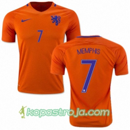 Billiga Fotbollströjor Nederländerna MEMPHIS DEPAY Hemma tröja 2016/17 Kortärmad