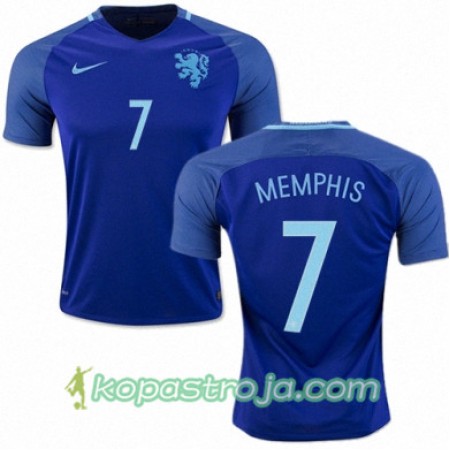 Billiga Fotbollströjor Nederländerna MEMPHIS DEPAY Borta tröja 2016/17 Kortärmad