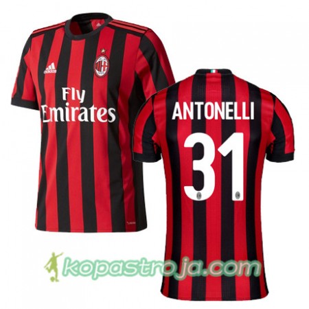 Billiga Fotbollströjor AC Milan ANTONELLI 31 Hemma tröja 2017/18 Kortärmad