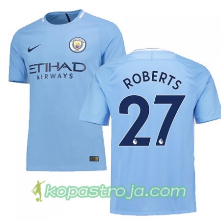 Billiga Fotbollströjor Manchester City Roberts 27 Hemma tröja 2017/18 Kortärmad