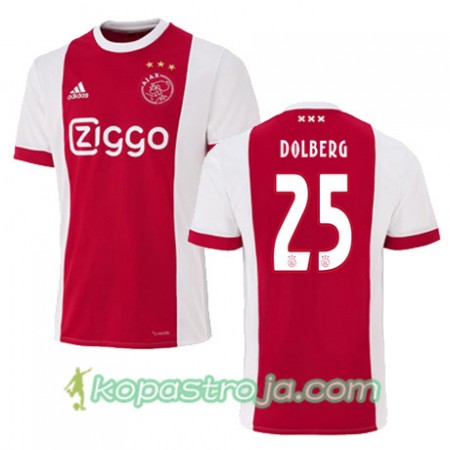 Billiga Fotbollströjor AFC Ajax KASPER DOLBERG 25 Hemma tröja 2017/18 Kortärmad