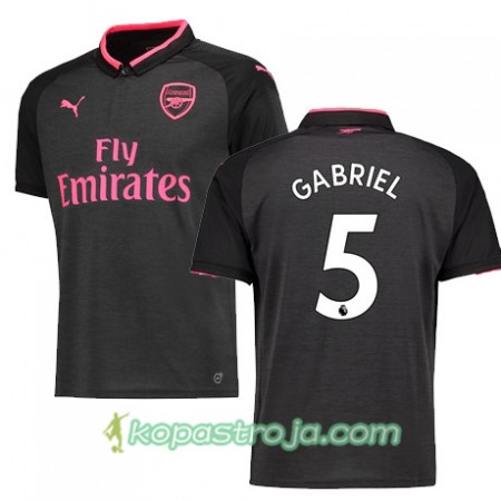 Billiga Fotbollströjor Arsenal GABRIEL 5 Tredje tröja 2017/18 Kortärmad