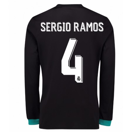 Billiga Fotbollströjor Real Madrid Sergio Ramos 4 Borta tröja 2017/18 Långärmad