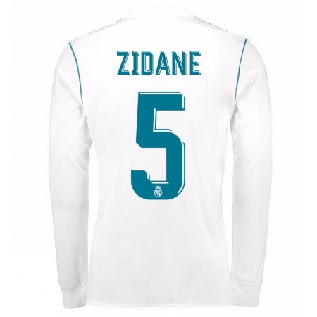 Billiga Fotbollströjor Real Madrid Zidane 5 Hemma tröja 2017/18 Långärmad