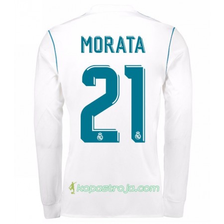 Billiga Fotbollströjor Real Madrid Alvaro Morata 21 Hemma tröja 2017/18 Långärmad