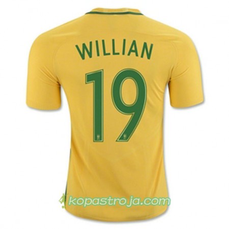 Billiga Fotbollströjor Brasilien WILLIAN Hemma tröja 2016/17 Kortärmad