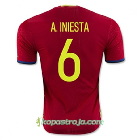 Billiga Fotbollströjor Spanien A INIESTA Hemma tröja Euro 2016