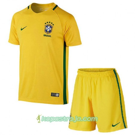 Billiga Fotbollströjor Brasilien Barn Hemma tröja 2016/17 Kortärmad
