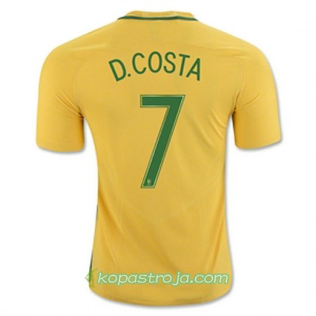 Billiga Fotbollströjor Brasilien D COSTA Hemma tröja 2016/17 Kortärmad