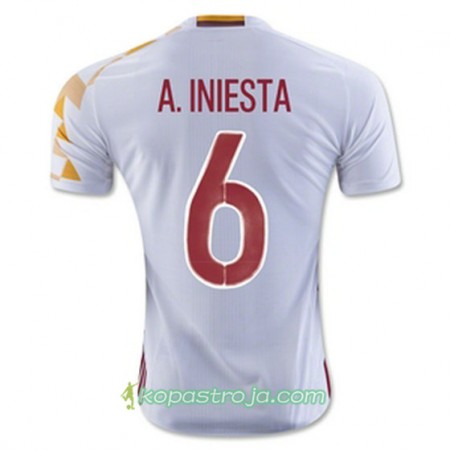 Billiga Fotbollströjor Spanien A INIESTA Borta tröja Euro 2016
