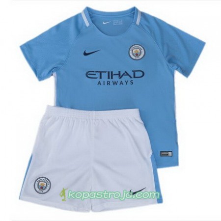 Billiga Fotbollströjor Manchester City Barn Hemma tröja 2017/18 Kortärmad