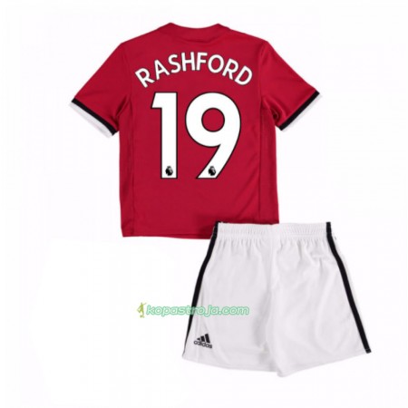 Billiga Fotbollströjor Manchester United Marcus Rashford 19 Barn Hemma tröja 2017/18 Kortärmad