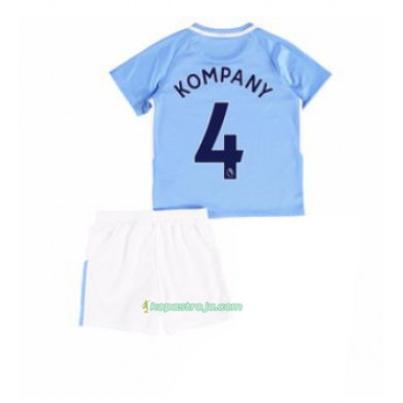 Billiga Fotbollströjor Manchester City Vincent Kompany 4 Barn Hemma tröja 2017/18 Kortärmad