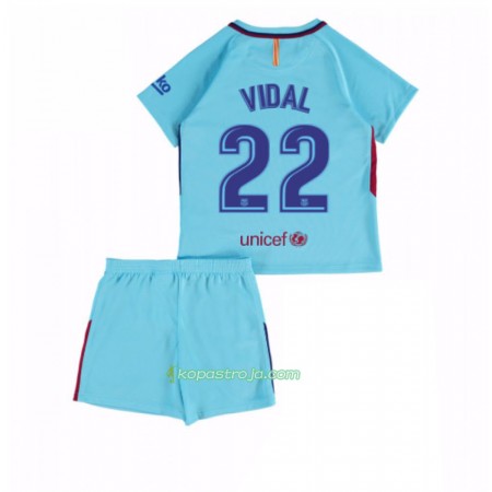 Billiga Fotbollströjor FC Barcelona Aleix Vidal 22 Barn Borta tröja 2017/18 Kortärmad