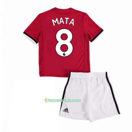 Billiga Fotbollströjor Manchester United Juan Mata 8 Barn Hemma tröja 2017/18 Kortärmad