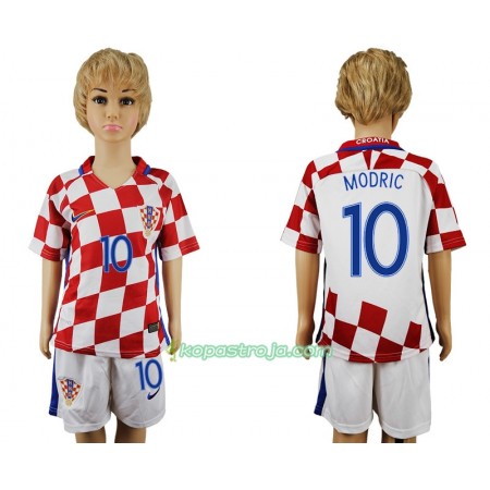 Billiga Fotbollströjor Kroatien Modric 10 Barn Hemma tröja 2016 Kortärmad