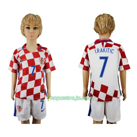 Billiga Fotbollströjor Kroatien I.Rakitic 7 Barn Hemma tröja 2016 Kortärmad