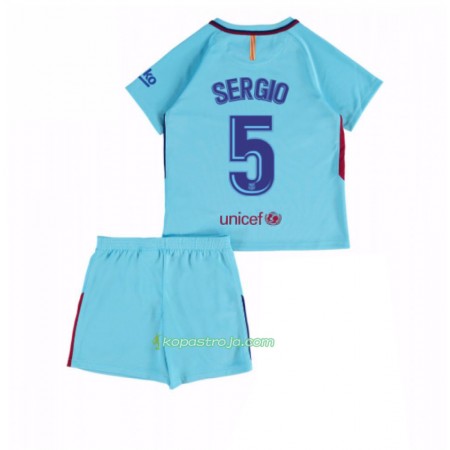 Billiga Fotbollströjor FC Barcelona Sergio Busquets 5 Barn Borta tröja 2017/18 Kortärmad
