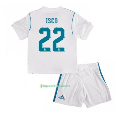 Billiga Fotbollströjor Real Madrid Isco 22 Barn Hemma tröja 2017/18 Kortärmad