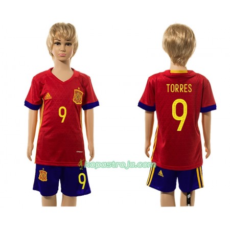 Billiga Fotbollströjor Spanien Torres 9 Barn Hemma tröja 2016 Kortärmad
