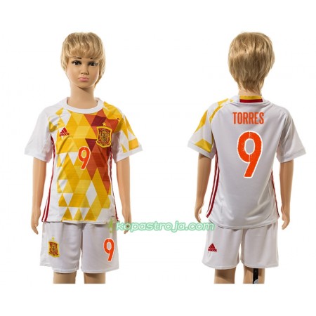 Billiga Fotbollströjor Spanien Torres 9 Barn Borta tröja 2016 Kortärmad