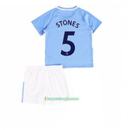 Billiga Fotbollströjor Manchester City John Stones 5 Barn Hemma tröja 2017/18 Kortärmad