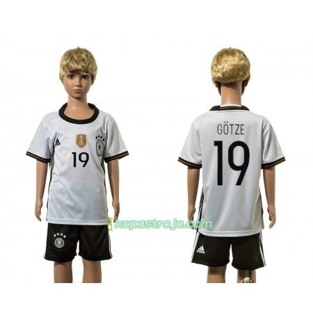 Billiga Fotbollströjor Tyskland Gotze 19 Barn Hemma tröja 2016 Kortärmad